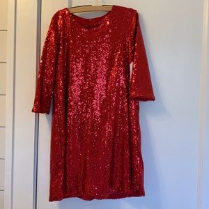NWT red sequin dress